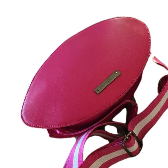 Betsey Johnson Hot Pink Rhinestone Football Crossbody Bag Purse NEW MSRP$78 - Picture 8 of 10